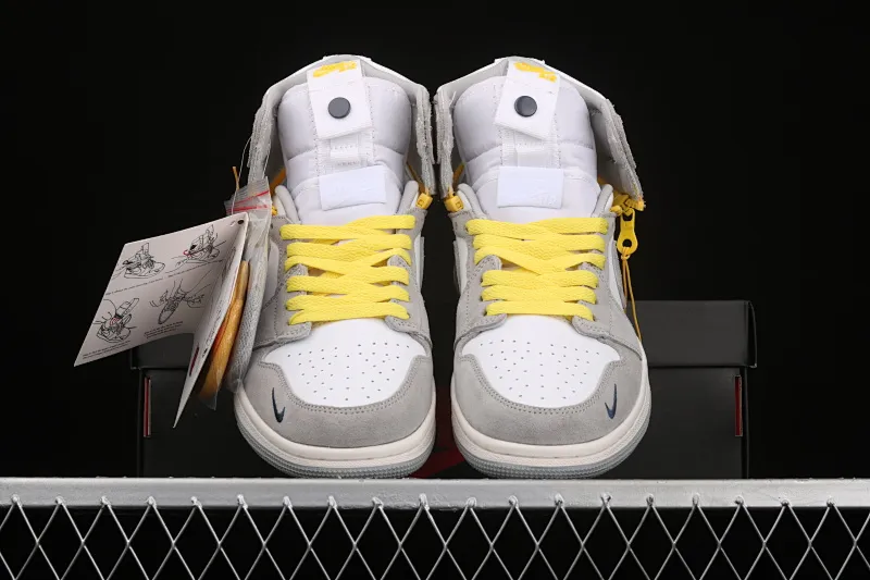 All categories Air Jordan Jordan series basketball shoes Air Jordan 1 High Z version Air Jordan 1 Switch "Light Smoke Grey" Smoke gray zipper J1 Joe 1 high-top cultural basketball shoes CW6576-100